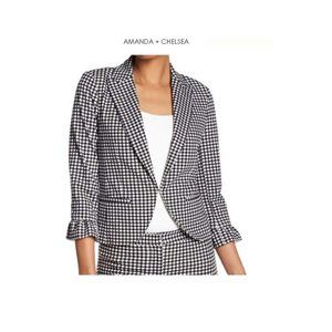 Amanda + Chelsea Gingham Cropped Blazer Size 10